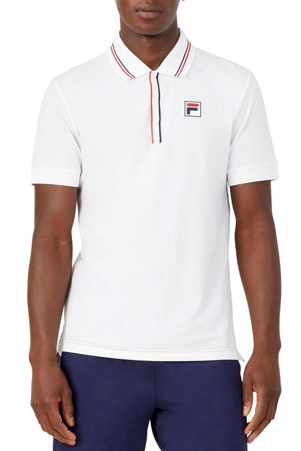 Fila Polokošeľa Panske Biele - Heritage Jacquard Vypredaj - Slovakia 91062-RKJC